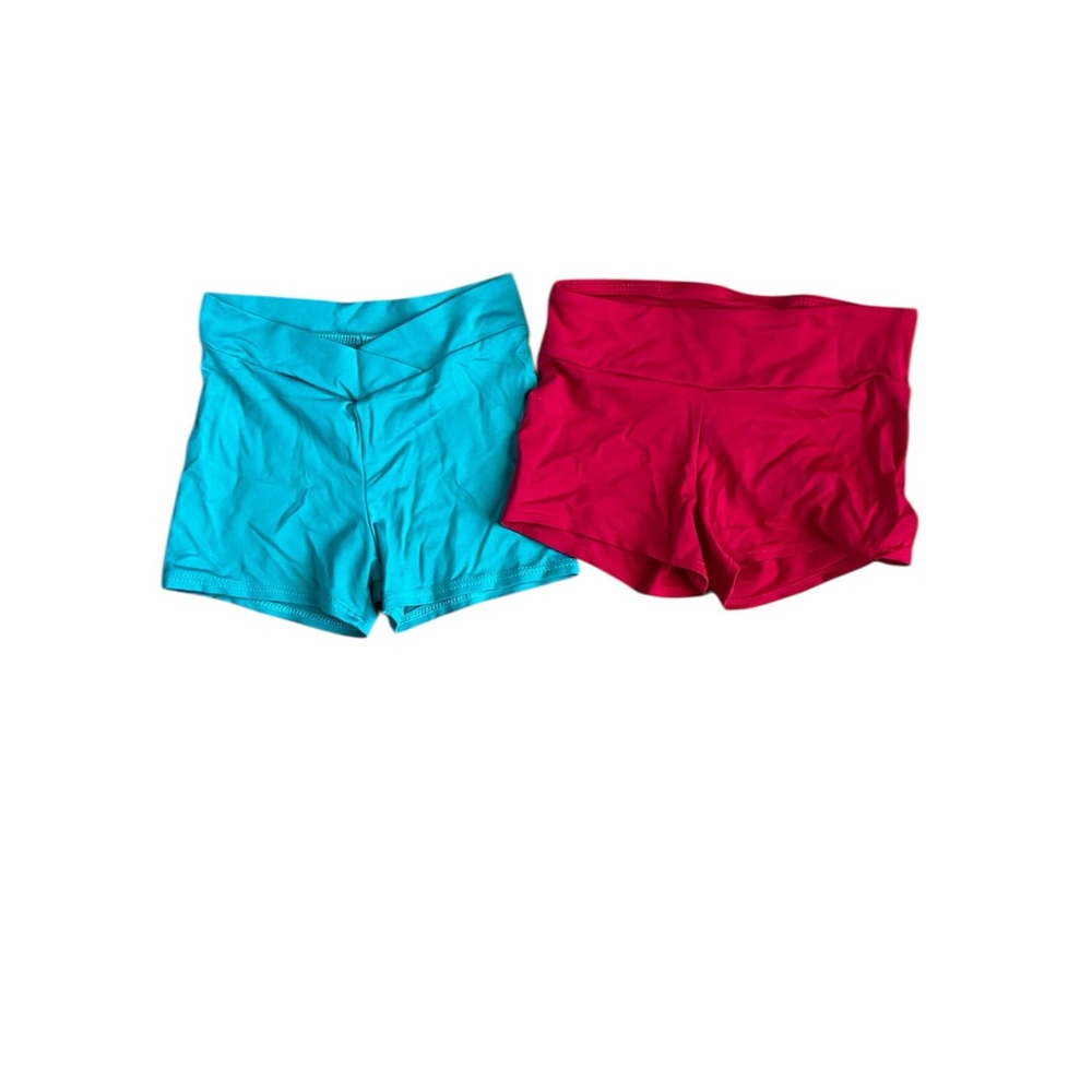 Kids Dance Costume Shorts Set - Blue and Red